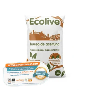 Ecolive | Hueso de aceituna certificado Biogramasa | Palet 77 sacos