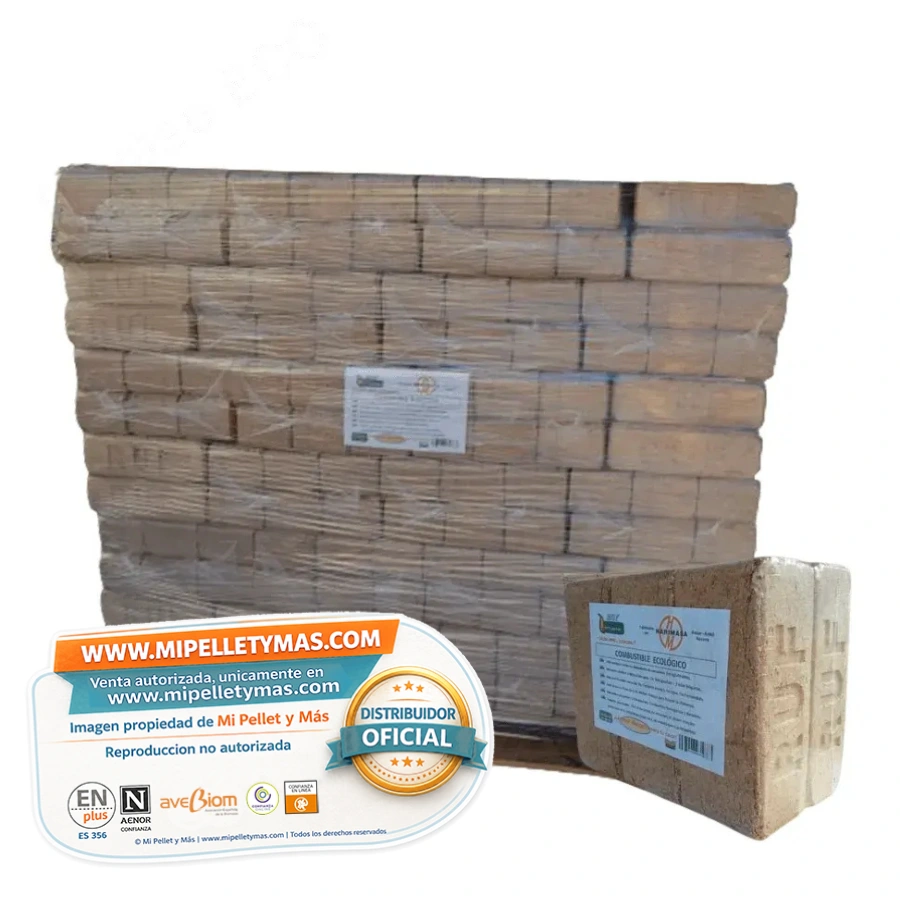Ruf Pino | Briqueta de Madera | 90 paquetes x 6 uds