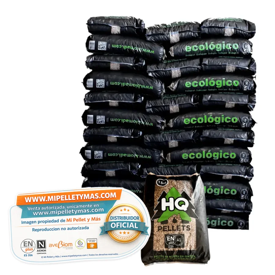 HQ Pellet | Pellet Certificado ENplus A1 | Palet 65 Sacos